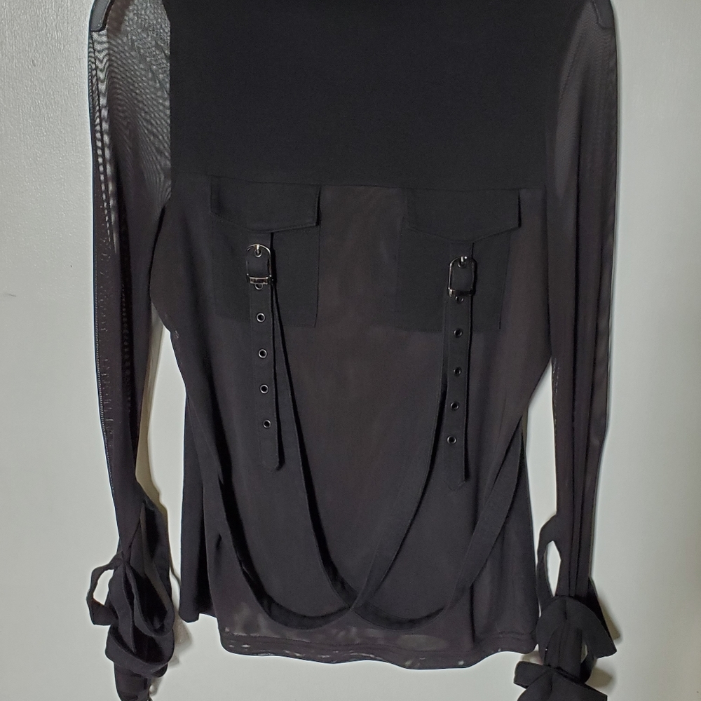 Punk Rave Sheer Mesh Hoodie - Picture 2 of 9